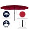 Outdoor Patio Double-Side Umbrella Steel Pole 12 Ribs Fade-Resistant Canopy